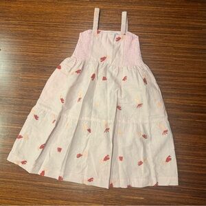 Boutique Brand La Paloma NWT woven cotton dress with embroidery pink size 6/7